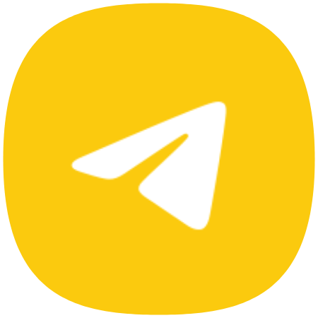 Telegram Logo Golden Color