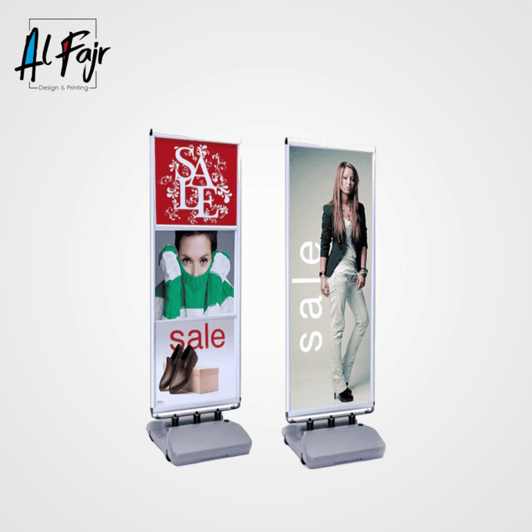 High-quality outdoor indoor signage printing by Al Fajr Printing Services in Dubai