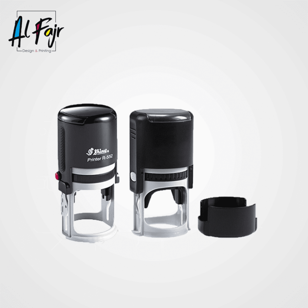 Custom rubber stamp with clear imprint by Al Fajr Printing Dubai